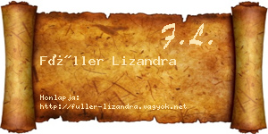 Füller Lizandra névjegykártya